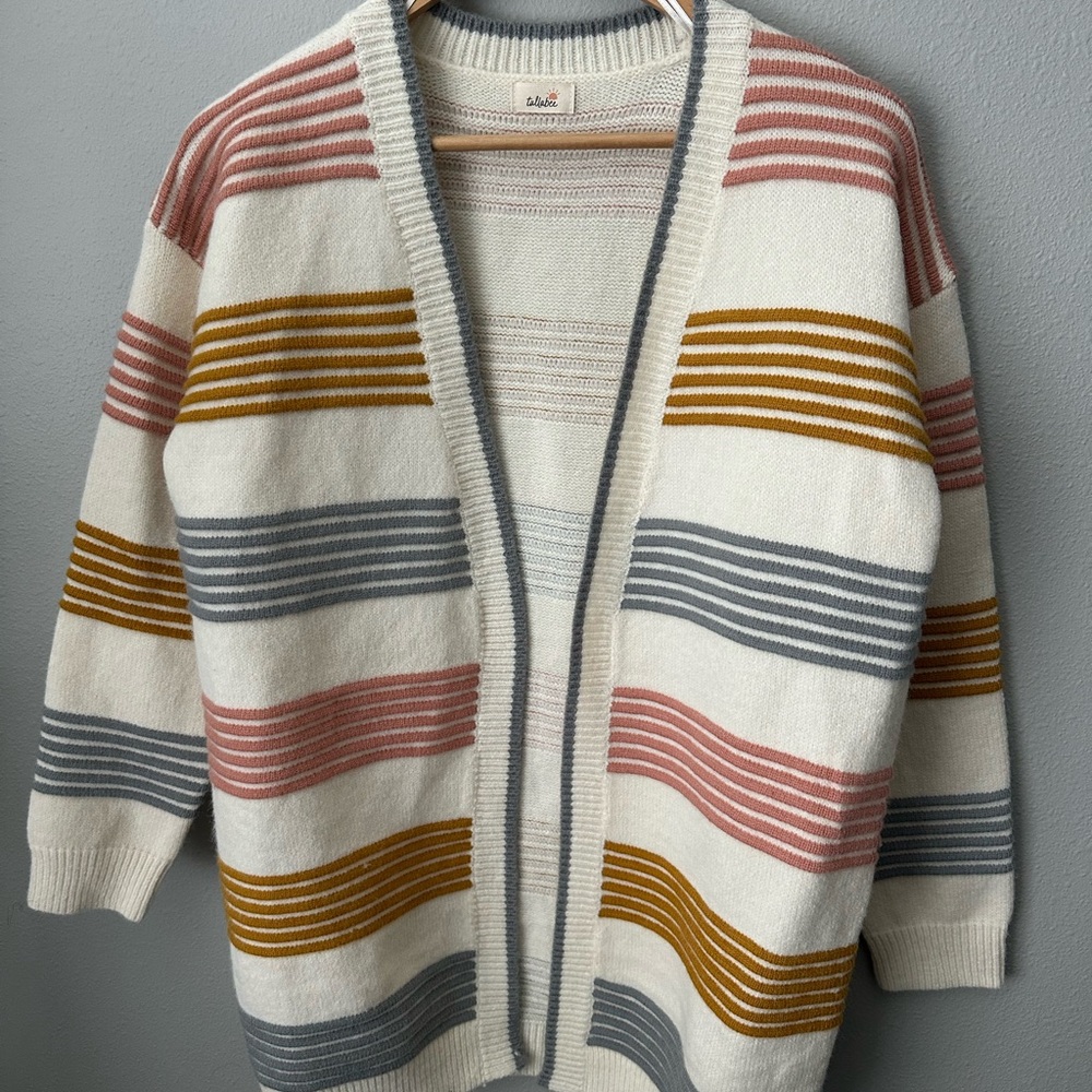 Worn once! Striped Women’s Small Tullabee Cardigan Sweater